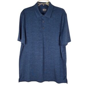 BCG Golf‎ Polo Shirt Mens XL Performance Polyester Outdoors Blue Marbeled